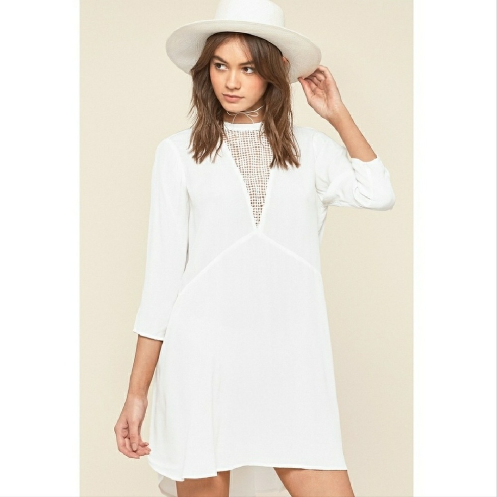 AMUSE SOCIETY White Swing Dress NWOT SM